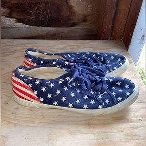 American Flag canvas sneakers women’s size 10